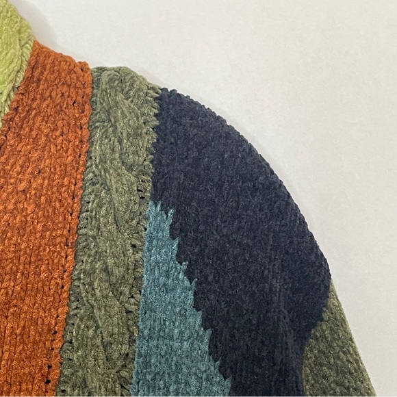 Vintage Grandpa Sweater Preppy Argyle Plaid Colorblock Y2K Multicolor SZ Large - Picture 6 of 15